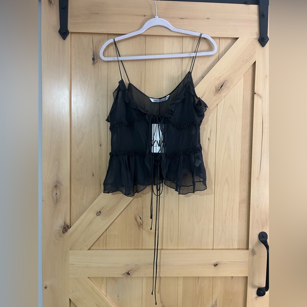 Zara Sheer Tank, Size M- NWT